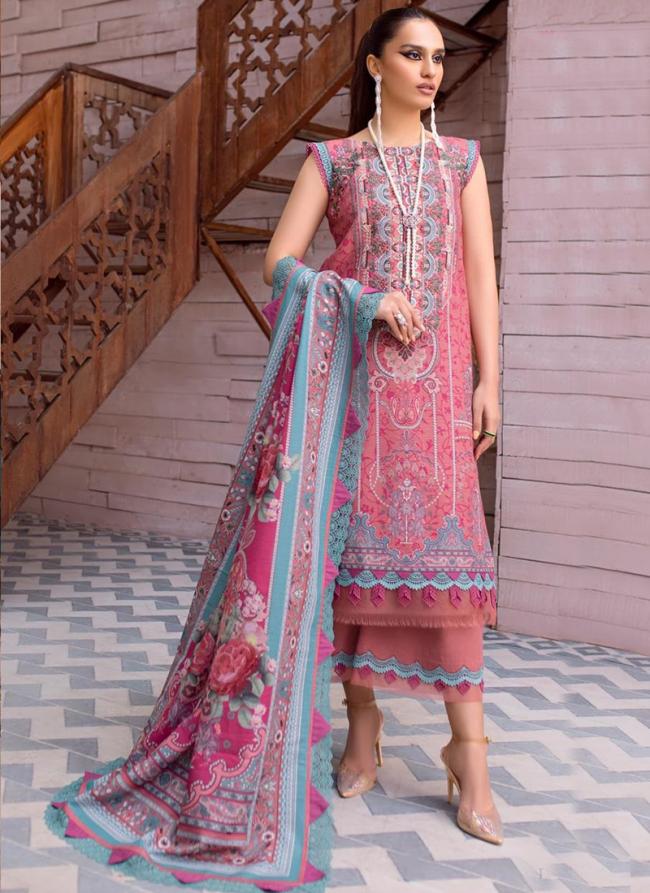 Pure Cotton Light Pink Eid Wear Digital Printed Pakistani Suit